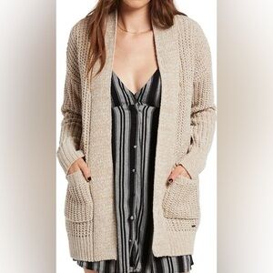 Lucky Brand Beige Knit Cardigan